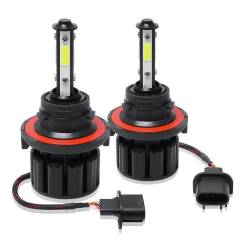 4PCS 4-sided H13 LED Headlight Bulb High Beam 6000K White