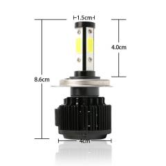 4PCS H4 LED Headlight Bulb Kit Canbus High Beam 6000K