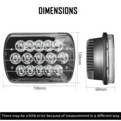 4PCS H6054 5x7" 7x6" LED Headlight High/Low Beam