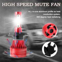 4PCS 4-sided H4 HB2 9003 LED Headlight Kit Far and Near Bulbs