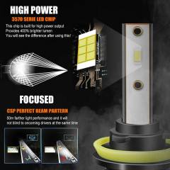 2x H11 CANBUS LED Headlight Kit High Low Beam Bulb Super White 6000K