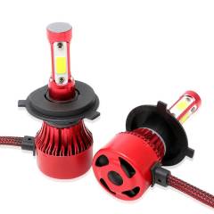 4PCS 4-sided H4 HB2 9003 LED Headlight Kit Far and Near Bulbs