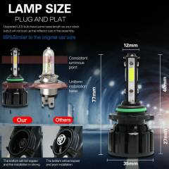 4X 9006/HB4 LED Headlight Bulbs Low Beam Super Bright White Conversion Kits 6K