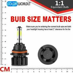 2 Pair 4 Sides LED Headlight 9007 6000K HB5 Hi/low Beams HID Bulbs