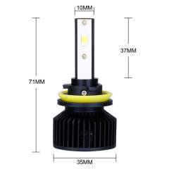 2x H11 CANBUS LED Headlight Kit High Low Beam Bulb Super White 6000K