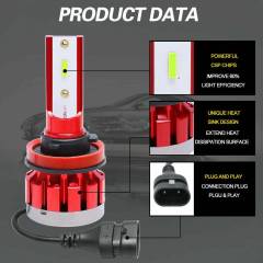 4PCS 9005 H11 8000K LED Headlight Light HID Fog Kit High Low Beam Bulb