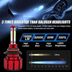 6PCS 9005 9006 H11 LED Combo Headlight Fog Light Kit High Low Beam Bulb 8000K