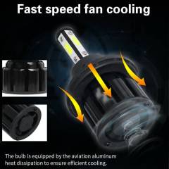 4PCS 4-sided H13 LED Headlight Bulb High Beam 6000K White