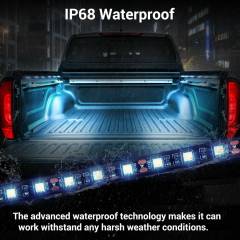2X60"RGB Multicolor Truck Bed Light Strip Kit APP Bluetooth Control Jeep Pickup
