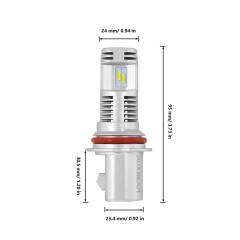 2Pcs 9007 LED Headlight Bulbs High Beam Conversion Kit 6000K Bright White