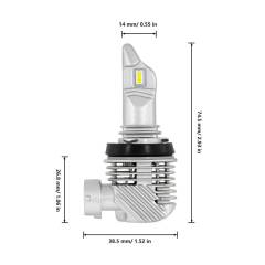 2Pcs H11/H8/H9 LED Headlight Bulbs High Beam Conversion Kit 6000K Bright White