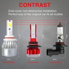 4X 10000K Blue 9005 9006 COMBO CSP LED Headlight Bulbs 120W 32000LM Hi Low Beam