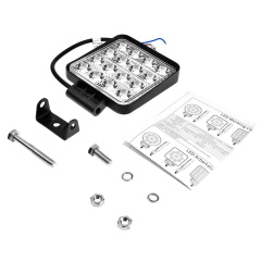 Square 48W LED Work Light 12V 24V Off Road Flood Spot Lamp For Car Truck SUV