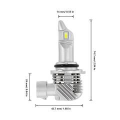 2Pcs 9006 LED Headlight Bulbs High Beam Conversion Kit 6000K Bright White