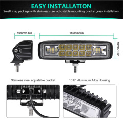 18W LED Word Car Light LED Work Light Floodlight Offroad Headlight US