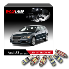 16Pcs White Canbus LED Interior Car Lights Kit For 2006-2012 Audi A3 8P