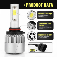2pcs 9005 LED Headlight Bulb COB Vehicle SUV Truck Headlamp Pure White