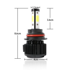 4Side 9007 HB5 LED Headlight Bulb High Low Beam Canbus Error 6000K 32000LM