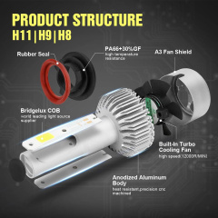 H11/H9/H8 LED Headlight Bulb COB Vehicle SUV Truck Headlamp 72W 8000LM 12v
