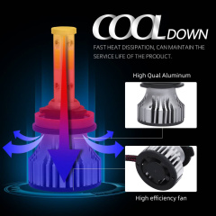2 PCS H11/H8/H9 LED Headlight Light Bulb 4 Side Led Car Headlight White