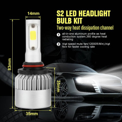 2pcs 9005 LED Headlight Bulb COB Vehicle SUV Truck Headlamp Pure White
