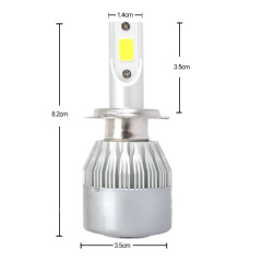 COB H7 100W 20000LM LED Headlight Kit Fog Light Bulbs High/Low Beam 6000K White