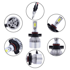 2x 5202/H16/9009 100W COB LED Headlight Bulbs High Low Beam Fog Light White
