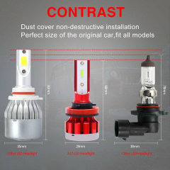 2 x H11 H8 H9 CSP LED Headlight Bulb Fog Light 8000K