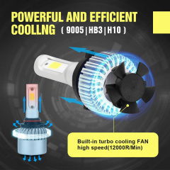 2pcs 9005 LED Headlight Bulb COB Vehicle SUV Truck Headlamp Pure White