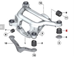 OE:33316770781 заднее резиновое крепление Подходит для BMW Brilliance 3 серии (E46) 325i04 2003-2004 гг.