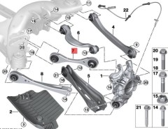 OE:33308839616 Направляющий рычаг с резиновой опорой левый Подходит для BMW Brilliance iX3 (G08) 20 моделей 2020-2042 гг.
