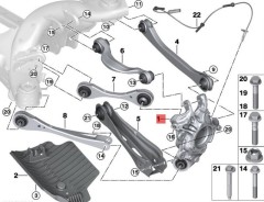 OE:33308839566 рама колеса левая задняя Подходит для BMW Brilliance iX3 (G08) 20 моделей 2020-2046 гг.