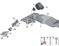 OE:7119904024 Шестигранная гайка M8-ZNS3Подходит для BMW Brilliance iX3 (G08) 20 моделей 2020-2023 гг