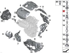 OE:51168197908 Распорные заклепки Подходит для BMW Brilliance 3 серии (E46) 325i04 2003-2004 гг.