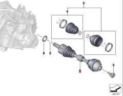 OE:31608681523 выходной вал слева Комплект для бездорожья BMW X2 (F39) sDrive20iM 20 моделей 2019-2020 гг.