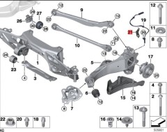 OE:34526865027 Кронштейн тормозного шланга задний левый BMW X2 (F39) sDrive20iM комплект для бездорожья 20 моделей 2019-2020 гг.