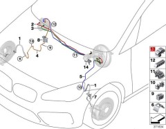 OE:34356767984 клемма провода BMW X1 (E84) sDrive18i МКПП 13 модели 2012-2014 гг.