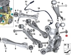 OE:33326784418 Болт противоотвинчивающий М12Х1, 5Х85-10,9 BMW X1 (E84) sDrive18i МКПП 13 модели 2012-2014 гг.