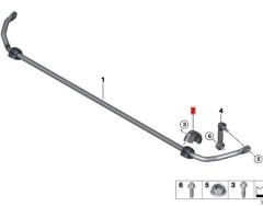 OE:33506862203 Кронштейн стабилизатора поперечной устойчивости BMW X2 (F39) sDrive20iM комплект для бездорожья 20 моделей 2019-2020 гг.