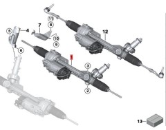 OE:32106891186 Гарантия Электрический рулевой механизм ZF