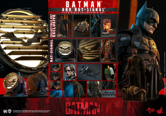 Hot Toys 1/6 MMS641 - The Batman - Batman and Bat-Signal Collectible Set IN STOCK
