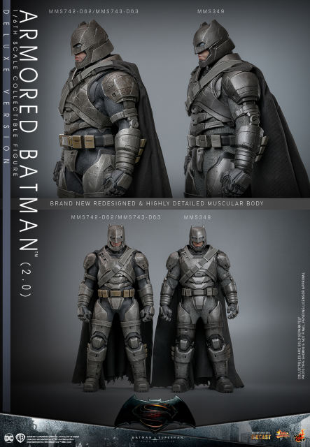 Hot Toys 1/6 MMS743D63 - Batman v Superman: Dawn of Justice - Armored Batman (2.0) (Deluxe Version) PRE-ORDER