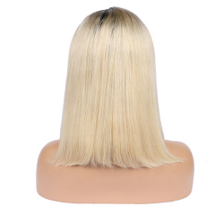 Natural Straight Ombre Blonde Human Hair Wig 13x6 HD Lace Front Wig