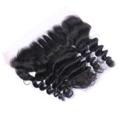 Free Part Brazilian Virgin Closure Natural Black Deep Wave Human Hair Closure