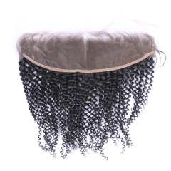 Black Kinky Curly Pre Plucked Human Hair Closure HD Lace Closure