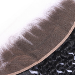 Black Curly Human Hair Closure Transparent Lace Closure