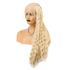 Blonde Synthetic Lace Front Wig Long Water Wave Wig
