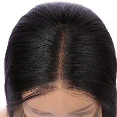 Human Hair Lace Front 13x6 Wigs Black Bob 150% Density Virgin Short Bob Wigs Straight Hair Natural Color