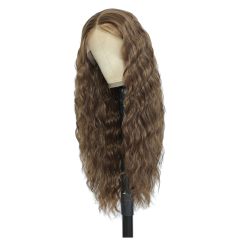 Dark Brown Body Wave Lace Front Wigs Synthetic Wig
