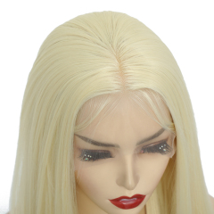 Blonde Synthetic Wigs Silky Straight 13*3 Lace Front Wig